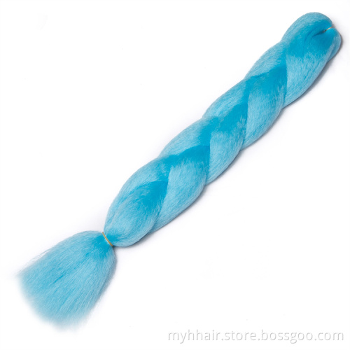 Colorful Hair Extensions pure colorful 24 inch 100 g/piece Synthetic hair Glowing Braids Luminous Braiding braids